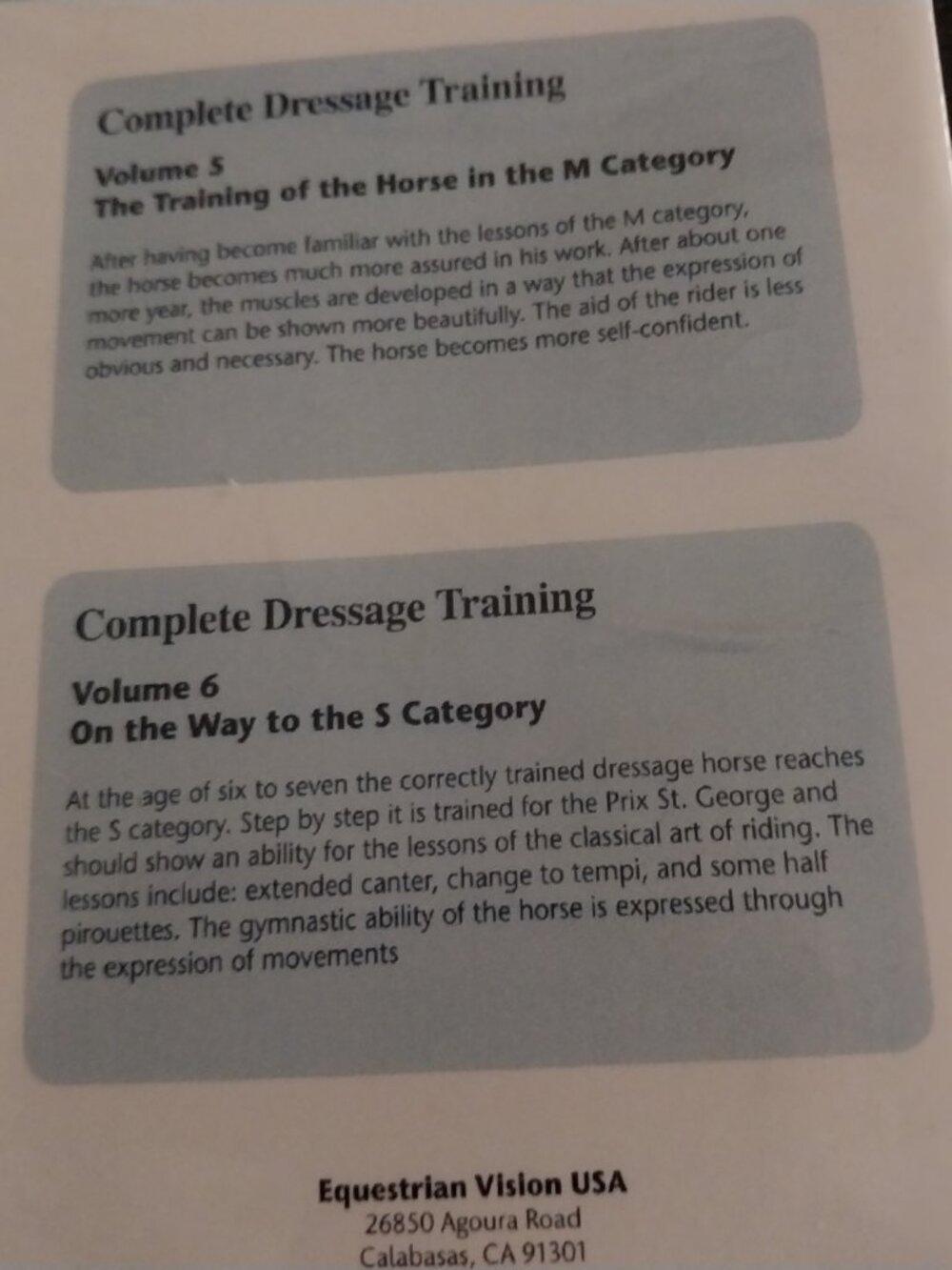 COMPLETE DRESSAGE TRAINING by DR. REINER KLIMKE 10 VOLUME 5 DVD SET - Picture 7 of 14